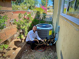 Pon Air And Heating at work on an HVAC system