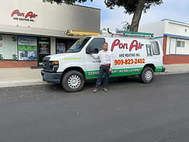 HVAC unit serviced by Pon Air And Heating